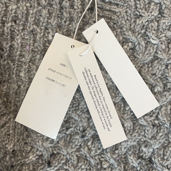 VINCE Cableknit Merino Wool Blend Sweater sz L NWT - Picture 4 of 8